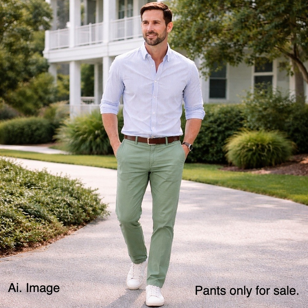 Vineyard Vines‎ Breaker Pant Men 30x30 (30.5x29) Green Chino Coastal Normcore